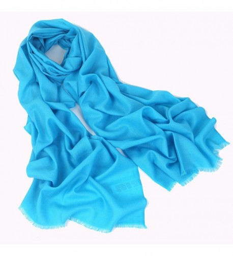 100% Cashmere Wool Ultra Thin Soft Warm Long Scarf Shawl Scarves Wrap /Gift Box JAKY Global - Blue - CM185M36LMC