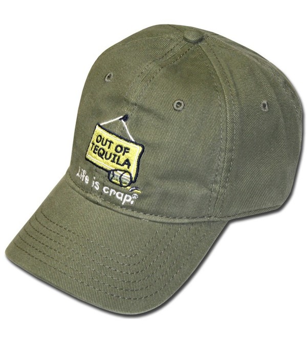 Life Is Crap Hat w/ Pocket : Out Of Tequila - Green - CI11GCK5DJH