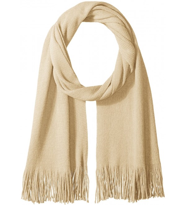 Echo Women's Milk Muffler Scarf with Fringe - Khaki - CM12FJSHIIB