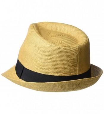 Henschel Straw Fedora Black X Large