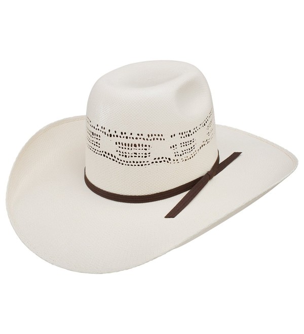 Resistol Mens Super Duty 4 1/4 Brim Natural Straw Cowboy Hat - Natural - CS17YDIX59E