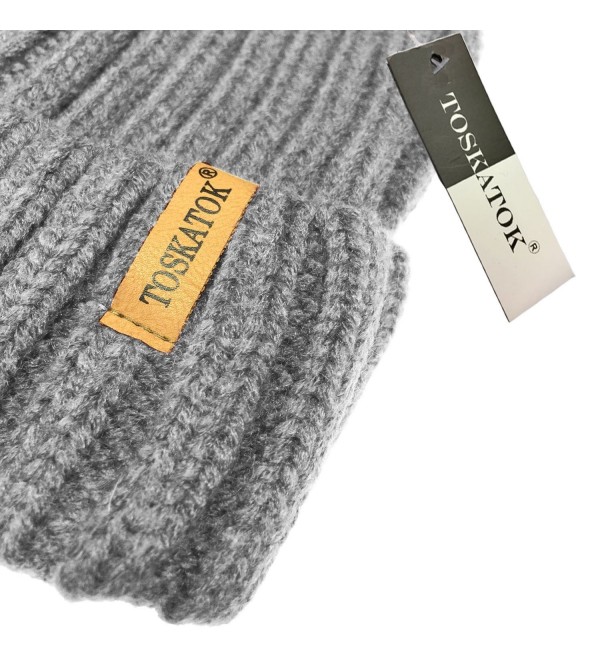 TOSKATOK%C2%AE TOSKATOKWomens Winter Knitted Detachable Grey C0123U5SHA7