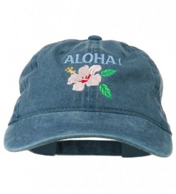 Hawaii Flower Aloha Embroidered Washed