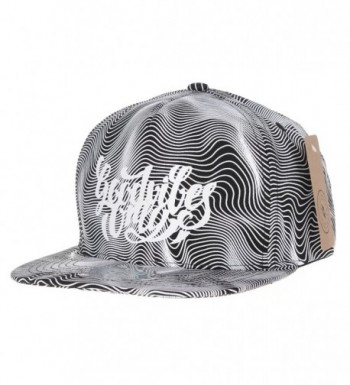 WITHMOONS Snapback Hat Optical Illusion Metallic Print Cap AL2453 - White - CL12MXA4YH6