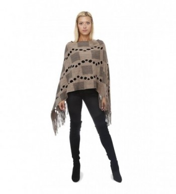 Highness Square Asymmetrical Poncho - Brown - C0127MD14NV