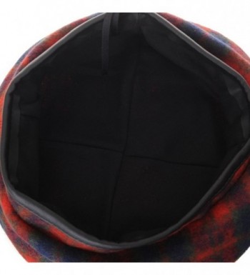 WITHMOONS Tartan Leather Sweatband KR3781 in Women's Berets