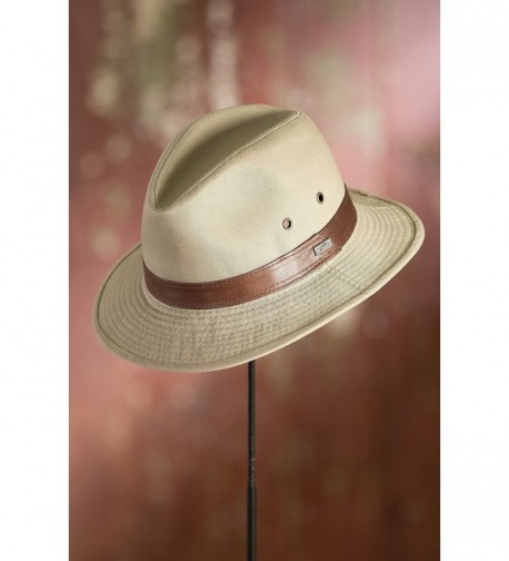 Washed Twill Safari Leather Band in Women's Cowboy Hats