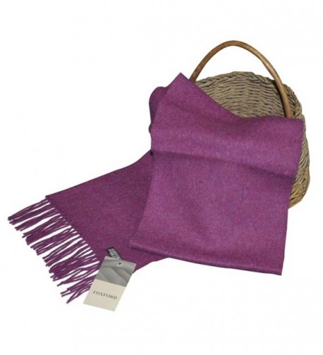 Ladies Wool Scarf- 100% Lambswool extra soft- Imported from Ireland- Purple - CU11JGO0G75