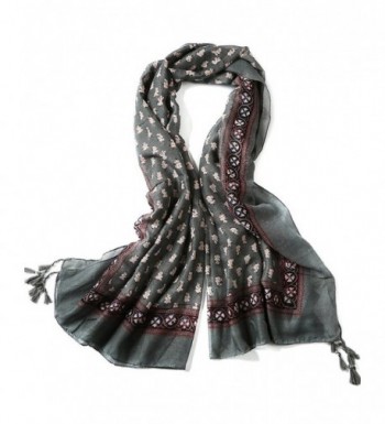 Veniroc Women Scarf Lightweight Cotton Scarves - Fashion Tassel Shawl Wrap - Malachite Green - C012NV6PIBE