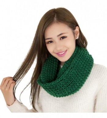 BININBOX Women's New Korean Style Soft Warm Infinity Circle Scarf - Green - C811PPLFTB1