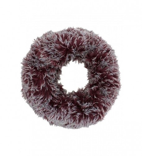 Burgundy Plush Infinity Scarf Earmuff