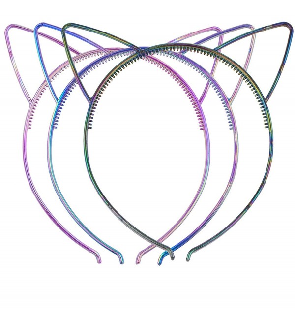 Lux Accessories Shades of Cat Ear Headband For Girls Party Favor Set 3PC - Rainbow - CR18684KNHT Lux Accessories Shades of Cat Ear Headband For Girls Party Favor Set 3PC - Rainbow - CR18684KNHT