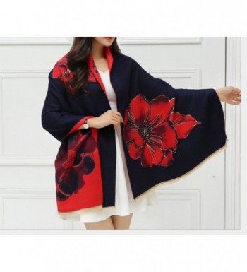 Cashmere shawl Women Navy blue