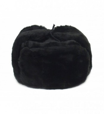 Russian Winter Hat *Shapka-Ushanka*BLACK*Size M (metric 58) - C011HRNPIFH