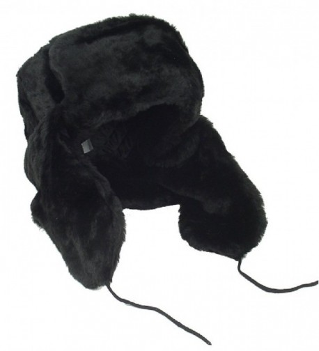 Russian Winter Shapka Ushanka BLACK metric in Men's Skullies & Beanies