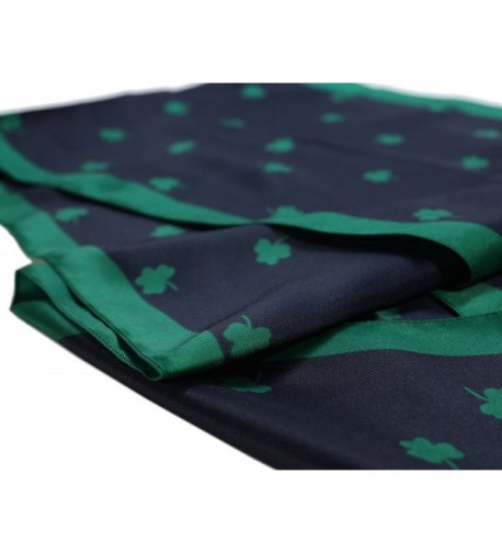 Shamrock Scarf Navy Polyester Ireland in Fashion Scarves