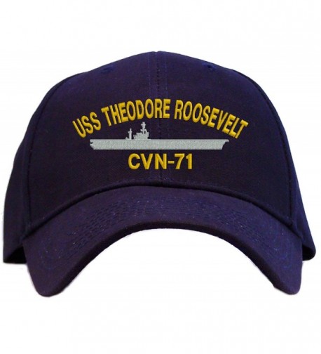 USS Theodore Roosevelt CVN-71 Embroidered Baseball Cap - Navy - C811EW71L89