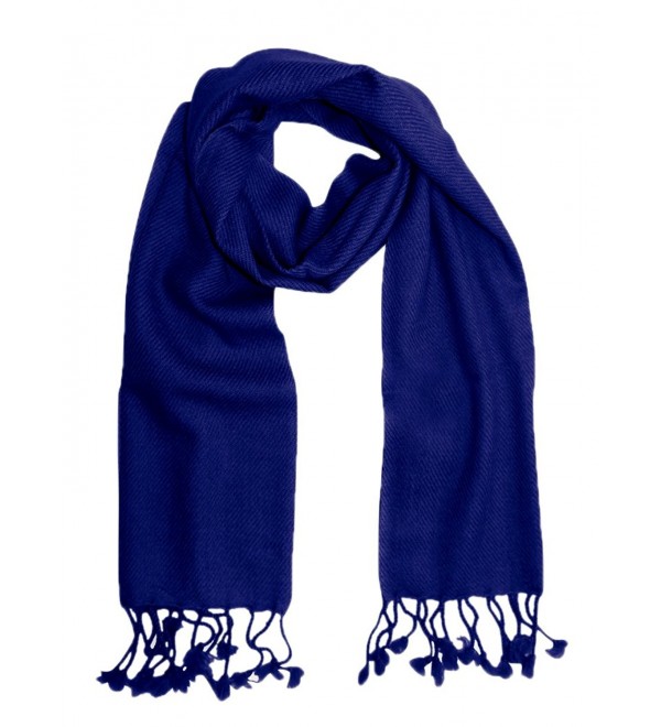 Unisex Lovely Cashmere Scarf Soft and Warm 12" x 60" Neck Scarves - Royal Blue - CB11NJ3UFHZ