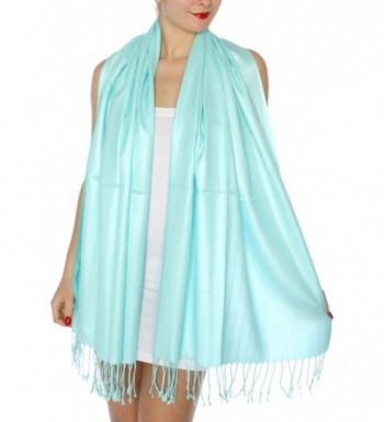 SERENITA Womens Silky Solid Pashmina in Wraps & Pashminas