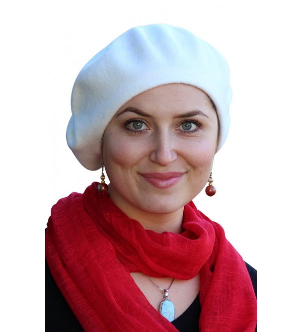 Brigette Classic Wool Beret by Parkhurst (WINTER WHITE) - CK128F26KDR