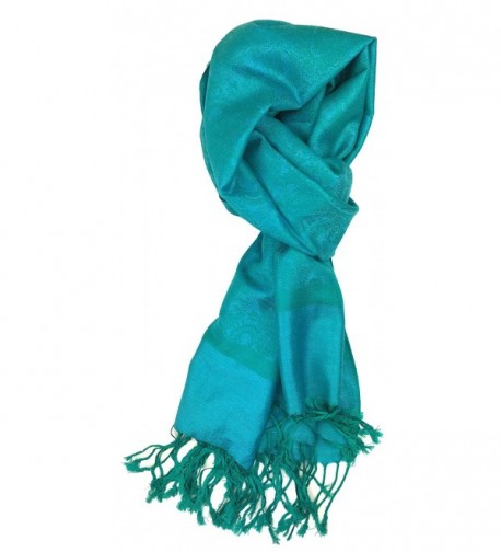 Tapestry Ethnic Paisley Pattern Pashmina Scarf Aqua-green Paisley ...