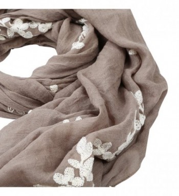 Premium Elegant Cherry Blossom Embroidered in Fashion Scarves