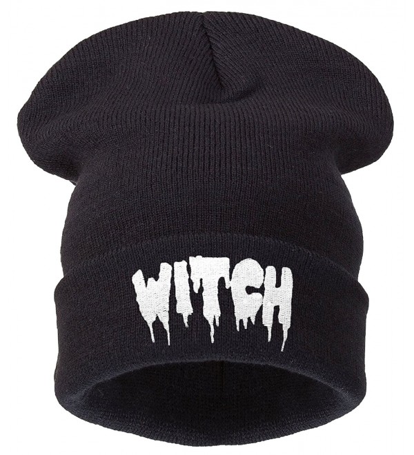 4sold Winter Black Beanie Hat and Snapback Men and Women Winter Cap - Witch Black - CA11HM5N7GH