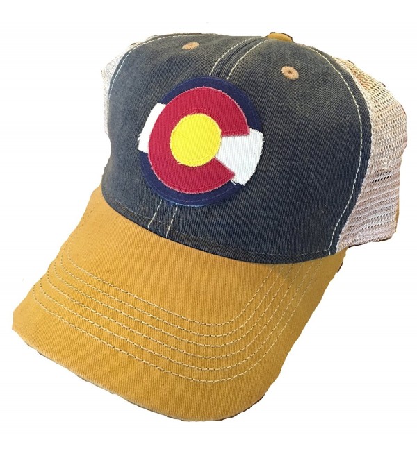 Colorado Flag Trucker Cap - Navy/Yellow - CH12CKAKPMB