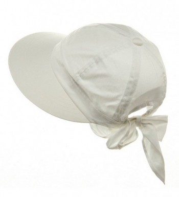 Ladies White Cotton Garden Hat