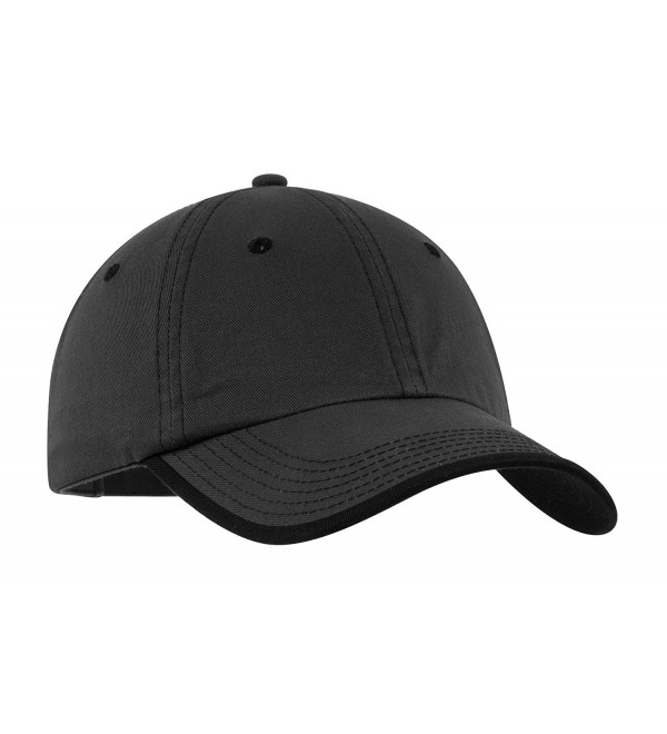 Port Authority Vintage Washed Contrast Stitch Cap- OSFA- Charcoal/Black - CQ111ZB5KJB