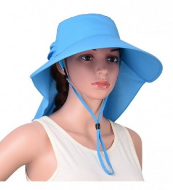 VBIGER Visor Hats Wide Brim Cap Summer Sun Hats With UPF50+ For Women - Sky Blue - CS17YA4LXLK