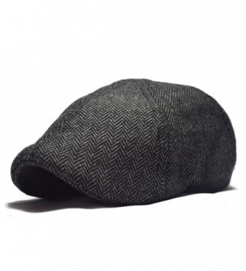 Fashion Men's Herringbone Tweed Newsboy- Duckbill Driving Cabbie Golf ...