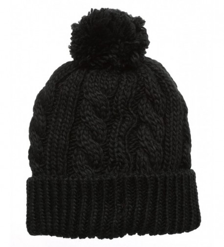 Womens Knitted Fleece Beanie MirMaru in Women's Skullies & Beanies