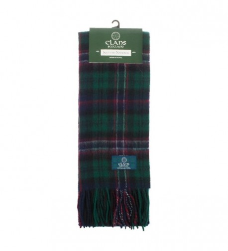 Clans Of Scotland Pure New Wool Scottish Tartan Scarf Scottish National (One Size) - CR123H4D707