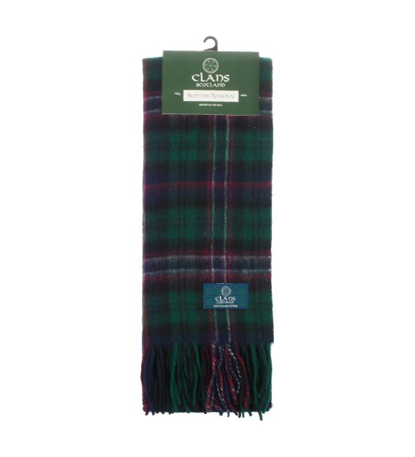 Clans Of Scotland Pure New Wool Scottish Tartan Scarf Scottish National (One Size) - CR123H4D707