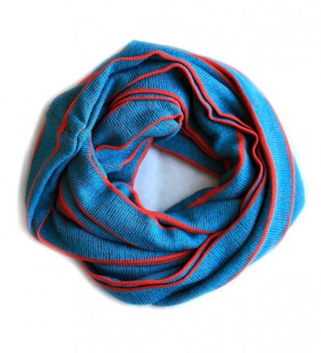 JC Unisex Loop Infinity Muffler Scarf Neck Warmer Shawl Head Wrap Made in USA - Blue/Red - C212NUNXUG8