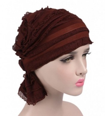 Womens Ruffle Beanie Beanies Coffee