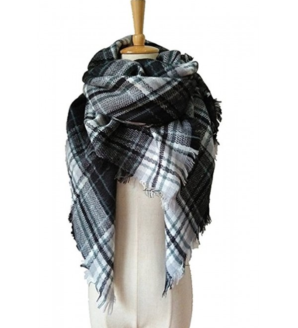 JOYEBUY Women's Warm Stylish Tassels Soft Plaid Tartan Scarf Large Blanket Wrap Shawl Valentine's Gift - Style 2 - CZ1856EGMAA