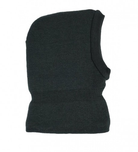 N'Ice Caps Men's Warm Sherpa Lined Knitted Balaclava Headwear - Black - CB12LLLMH9Z