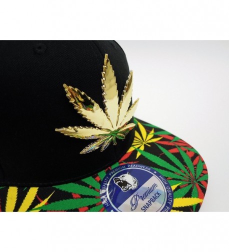 Cap2Shoes Marijuana Metal Snapback Rasts in Men's Baseball Caps