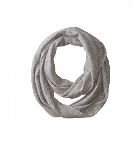 bela.nyc Women's Cashmere Solid Infinity Scarf - Light Grey Heather - C211WZYPST9