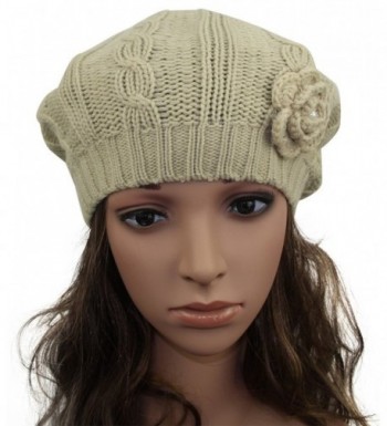 MINAKOLIFE Crochet Braided Flower Beanie