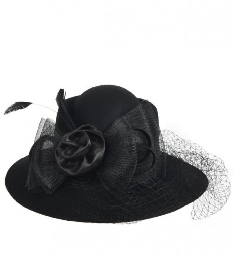 VECRY Fascinator Cocktail Wedding B Black