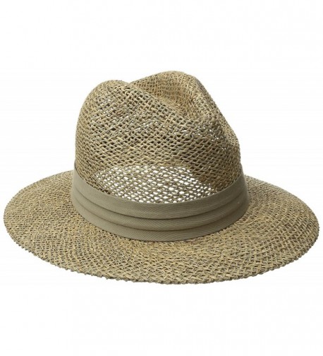 San Diego Hat Co. Men's Seagrass Panama Fedora Hat with Cloth Band ...