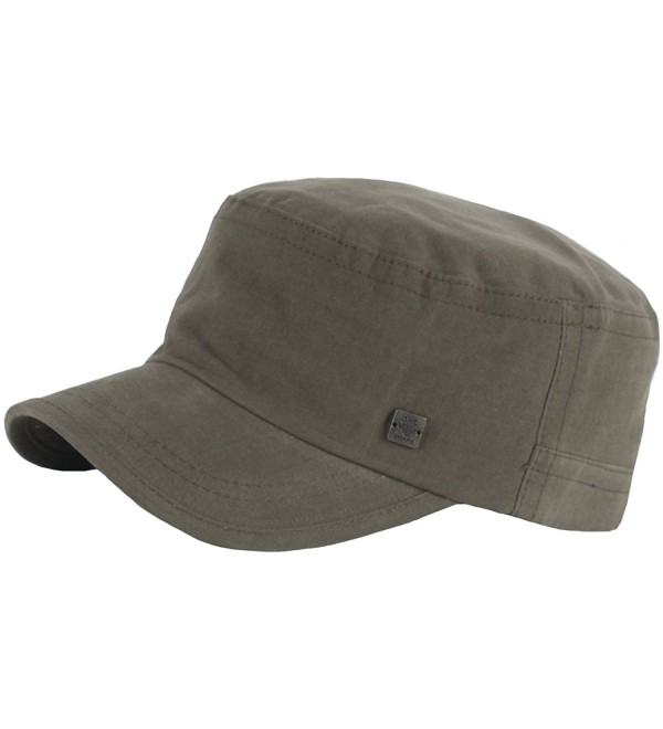 RaOn A153 New Unisex Simple Soft Irish Basic Unique Golf Army Cap Cadet Military Hat - Khaki - C712O7PKUSO