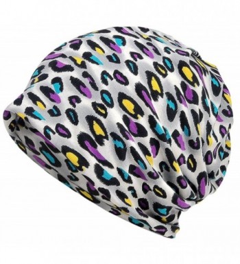 Qiabao Women's Slouch Print Chemo Beanie Hat Cap Headwear - A - C317Z32EN32