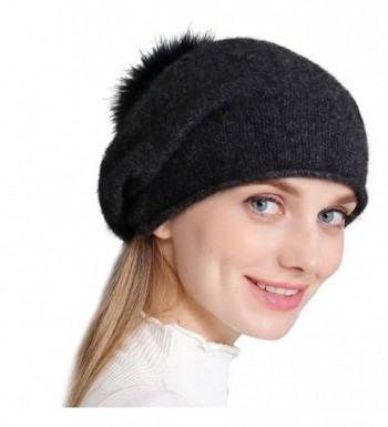 Cashmere Womens Winter Beanie Slouch in Women's Berets