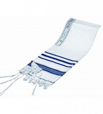Acrylic Tallit (imitation Wool) Prayer Shawl - Blue - CG119W57IGP