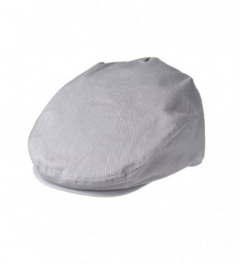 Sportoli174 Mens Cotton Ivy Cabbie Newsboy Pageboy Ascot Irish Flat Newsie Hat Cap - Grey - C812EPLWZZJ