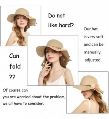 Welrog Foldable Straw Summer Hats in Women's Sun Hats